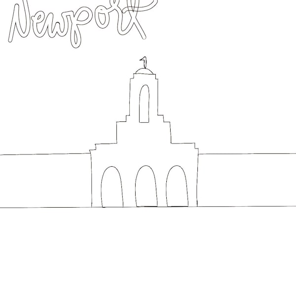 COLORING SHEET Newport Beach Temple || LDS Temple, Quiet Activities