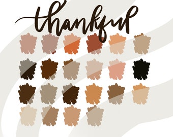 Thankful Color Palette|| Earth Tone Color Palette || procreate palette