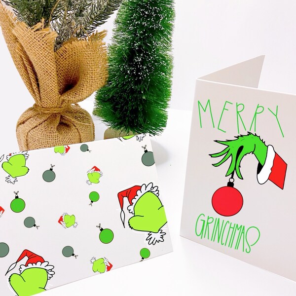 Grinch Christmas Card Etsy