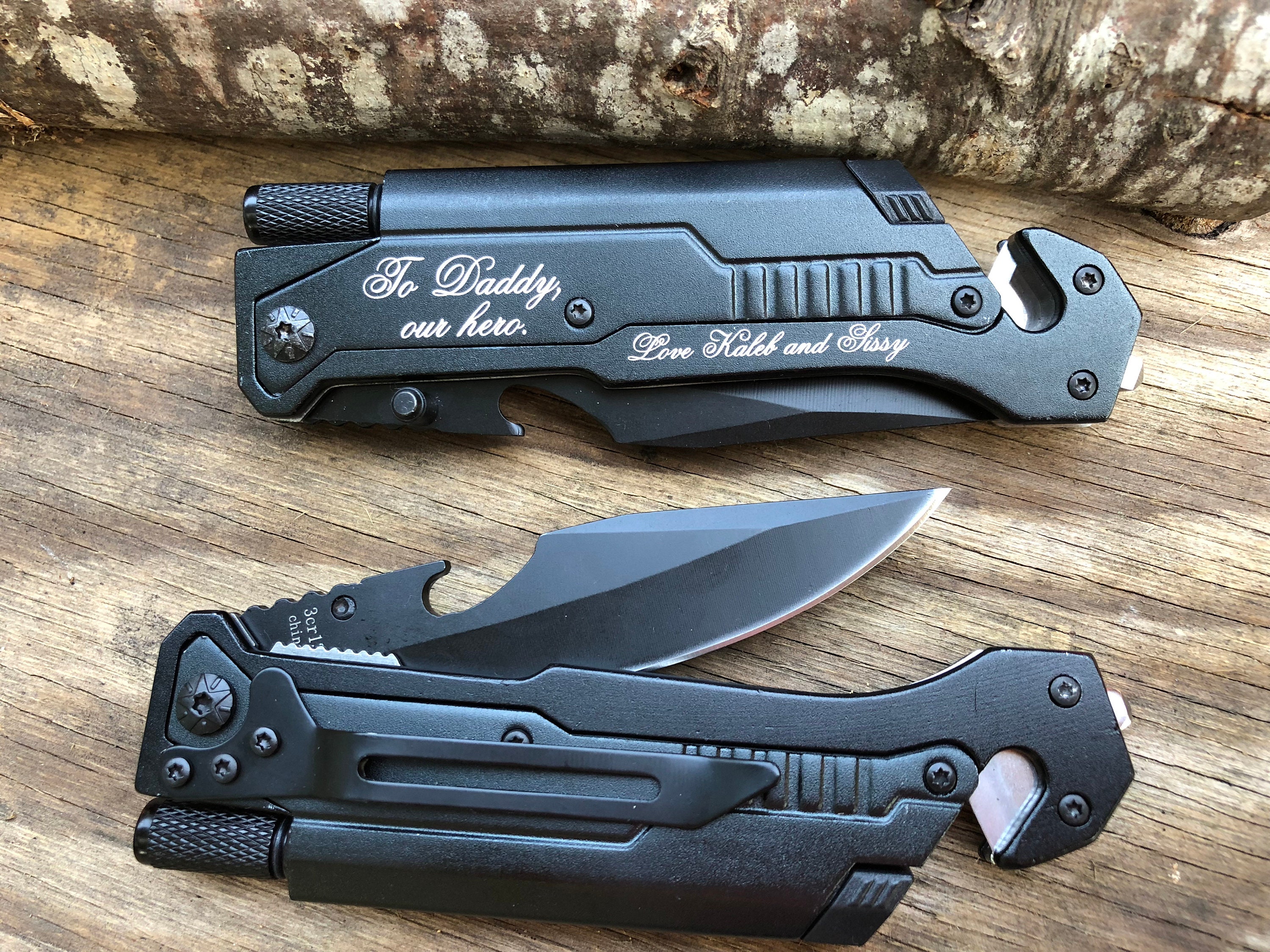 Personalized Engraved Military Knife Custom Pocket Knife Etsy