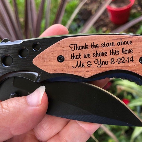 Personalized Mens Pocket Knife Boyfriend Gift Engraved Custom Knife Mens Gift Gifts for Men Anniversary Gifts for Boyfriend, Gift for Him