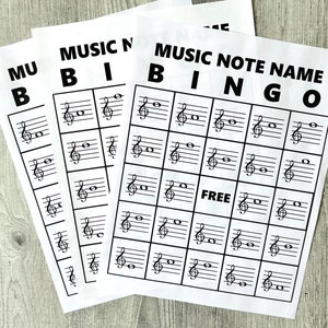 Music Note Name Bingo Perfect Music Theory Review Game