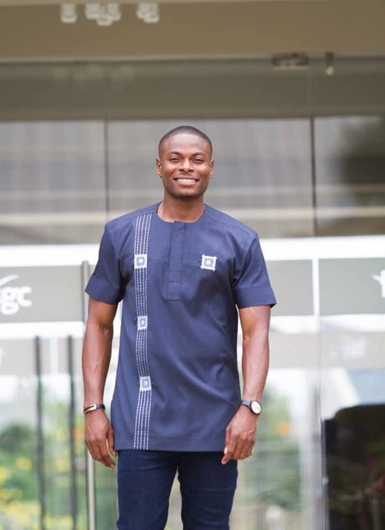 Grooms men attire African fashion African wear Men embriodery outfit African clothing