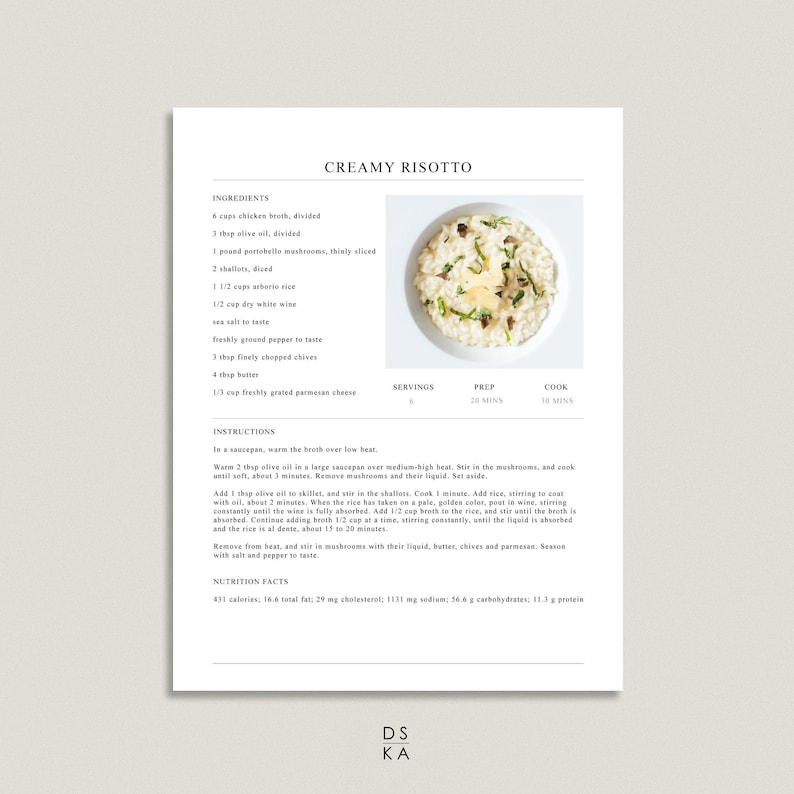 Recipe Book Template Editable in Microsoft Word 8.5x11 - FARMHOUSE COLLECTION | Recipe Book Printable | Modern Farmhouse Recipe Template 