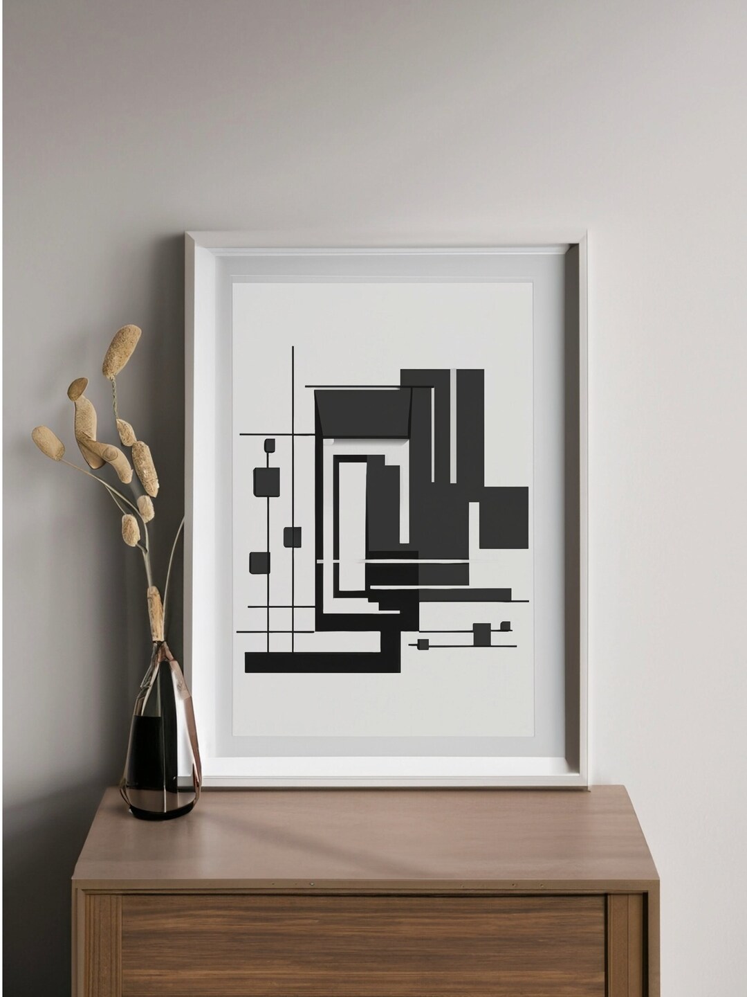 Minimalist Abstract Wall Art Print | Modern Wall Art Print | Cubism ...