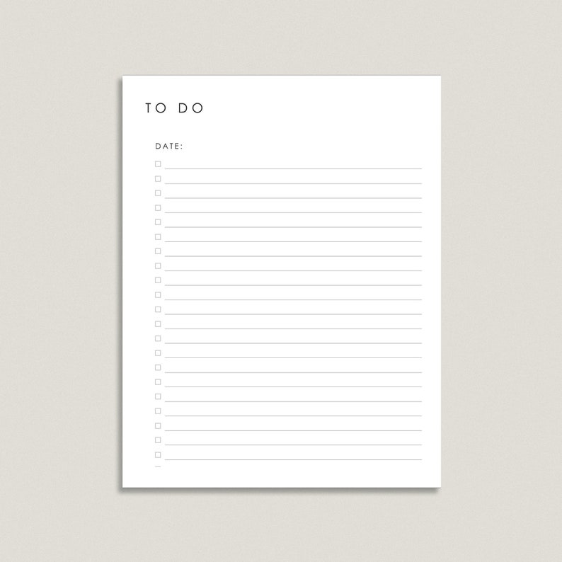 to do list printable