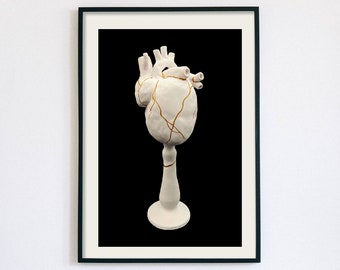 Porcelain Heart Sculpture Print