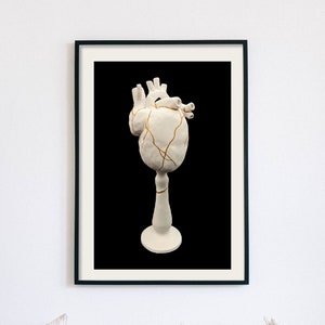 Porcelain Heart Sculpture Print