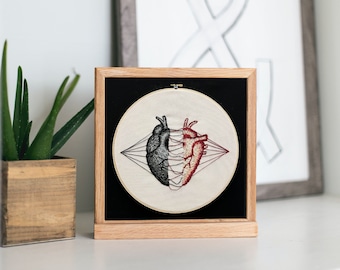 Embroidered Heart Print