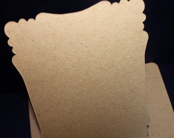 Kraft Flat Cards 24/set | Blank Kraft Cardstock | Rustic Kraft Paper | Brown Kraft Cardstock | Wedding Kraft Paper | DIY Paper| Kraft Paper