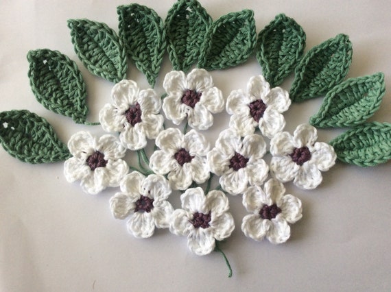 Set of 20 Crochet pink flowers card making 5cm scrapbook Handmade,craft