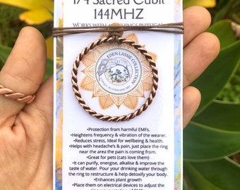 1/4 Sacred Cubit Tensor Ring Pendant 144MHz (14 gauge)