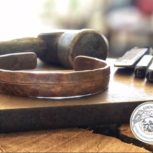 Hammer Tone Chunky Copper Cuff Bracelet