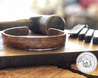 Hammer Tone Chunky Copper Cuff Bracelet