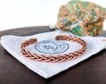 Celtic Braid Copper Cuff Bracelet