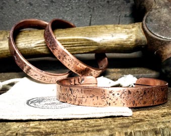 Chunky Concrete Forge - Copper Cuff Bracelet