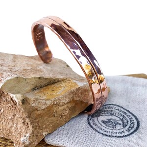 Chunky Hammer Tone - Copper Cuff Bracelet Bild 3