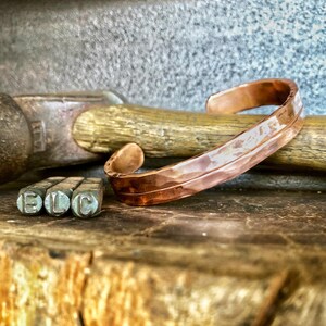Chunky Hammer Tone - Copper Cuff Bracelet Bild 5
