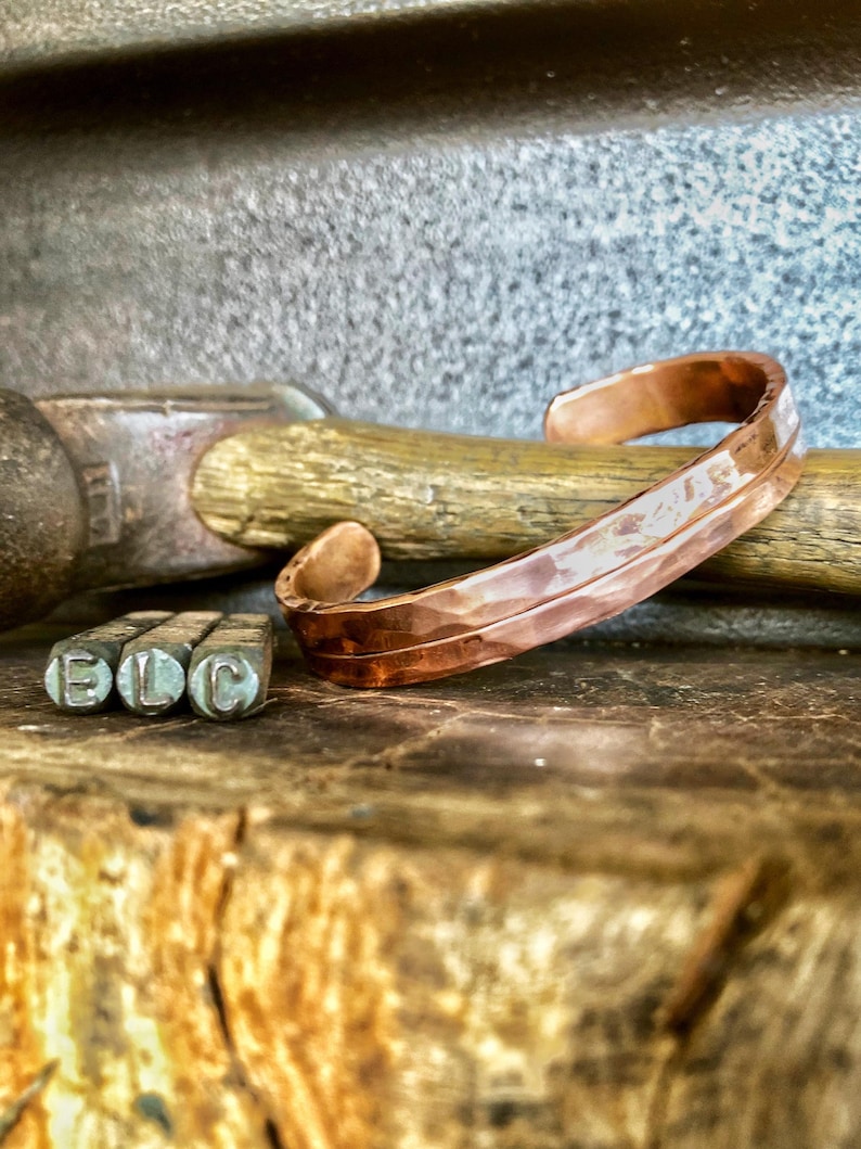 Chunky Hammer Tone - Copper Cuff Bracelet Bild 5