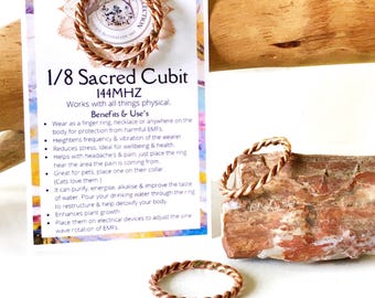 2 x 1/8 Sacred Cubit or 1/8 Lost Tensor Copper Stacker Rings Sacred 144MHZ(Size 9 1/2) or Lost 177MHZ(Size 12 1/2) 15 gauge wire