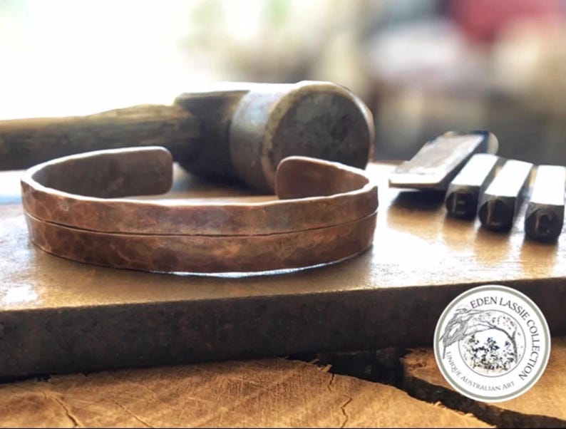 Chunky Hammer Tone - Copper Cuff Bracelet Bild 6