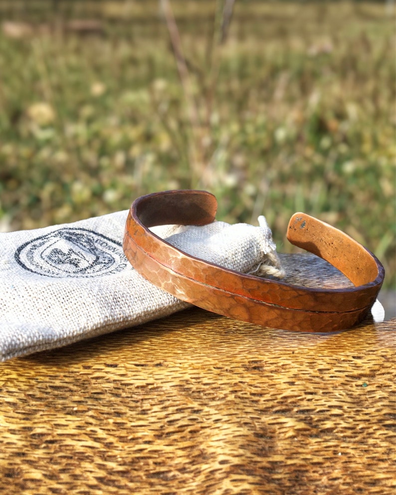 Chunky Hammer Tone - Copper Cuff Bracelet Bild 10