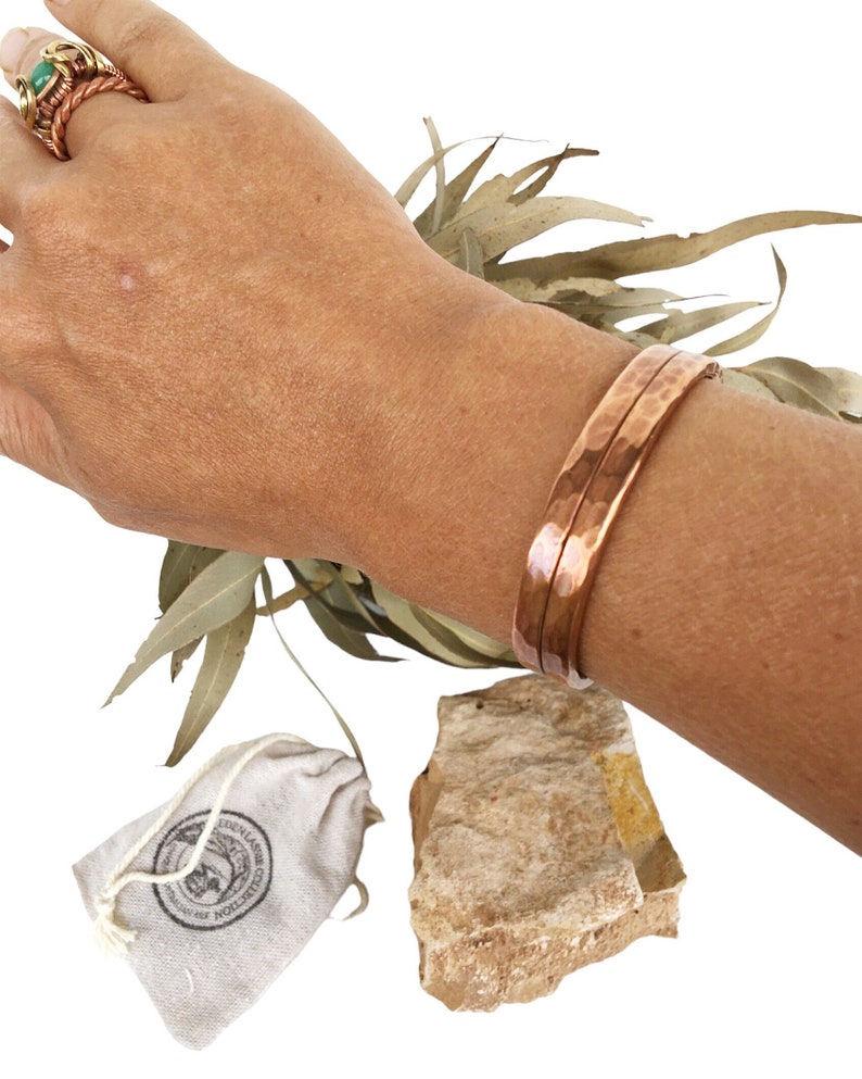 Chunky Hammer Tone - Copper Cuff Bracelet Bild 8
