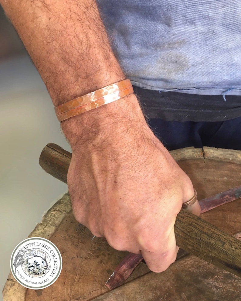 Chunky Hammer Tone - Copper Cuff Bracelet Bild 7
