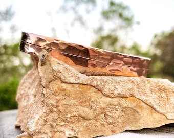 Lightweight Hammered Copper Cuff Bracelet – Handmade Copper Jewellery