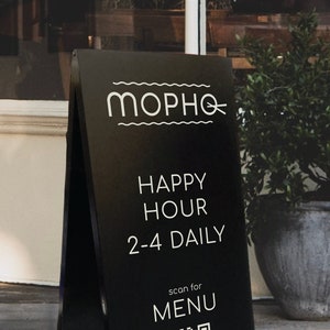 Custom A-Frame Sign: Minimalist Magnetic Sidewalk Display