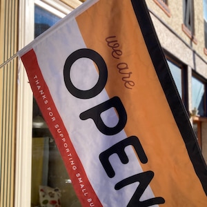 We are Open Flag | Open Flag for Business | Storefront Flag | Retail Shop Open Flag | Banner for Store |