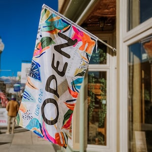 We are Open Flag | Open Flag for Business | Storefront Flag | Retail Shop Open Flag | Banner for Store |