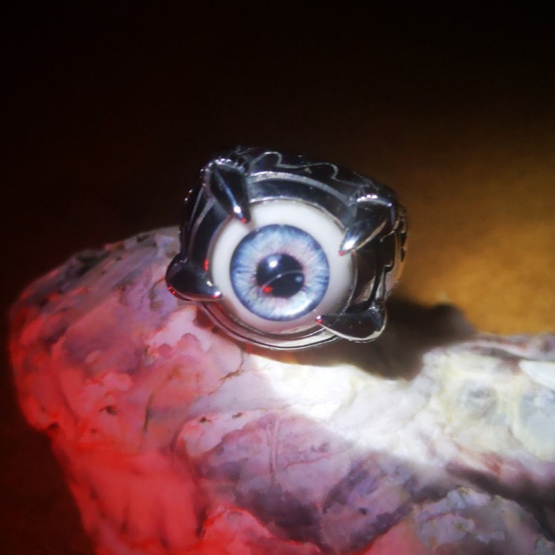 Djinn Eye of Cat Magick Vessel Haunted Companion Witch Talisman Ring Sz 8