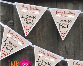 Personalised Party Decoration Banner Bunting Garland Golden Etsy