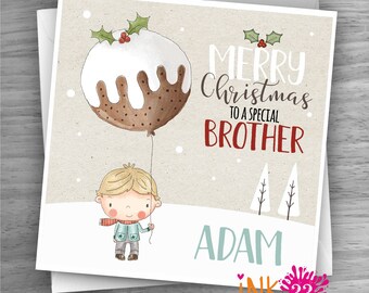 Personalised Christmas card, Grandson, Nephew, Great Grandson, Son, Godson, Brother, Cousin personalized