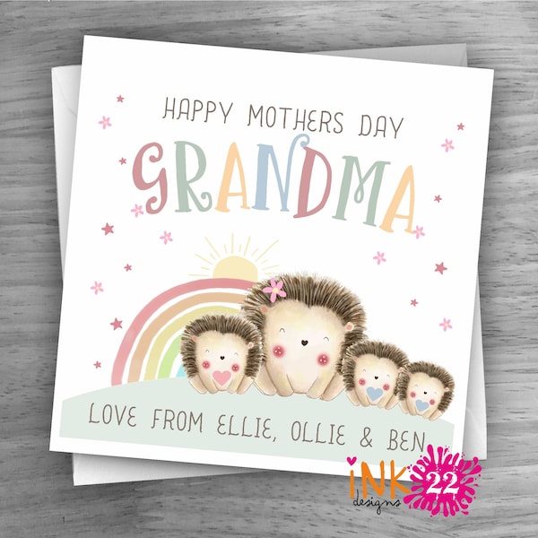 Personalised Mothers day card, Mothers day, Mummy, Nana, Nanny, Gran, Grandma, Auntie, Godmother, Great Grandma