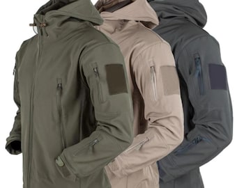 Tactical Jacket for Men Water Repellent Windproof Coat Big Tall Mens Fleece Lined Softshell Jackets