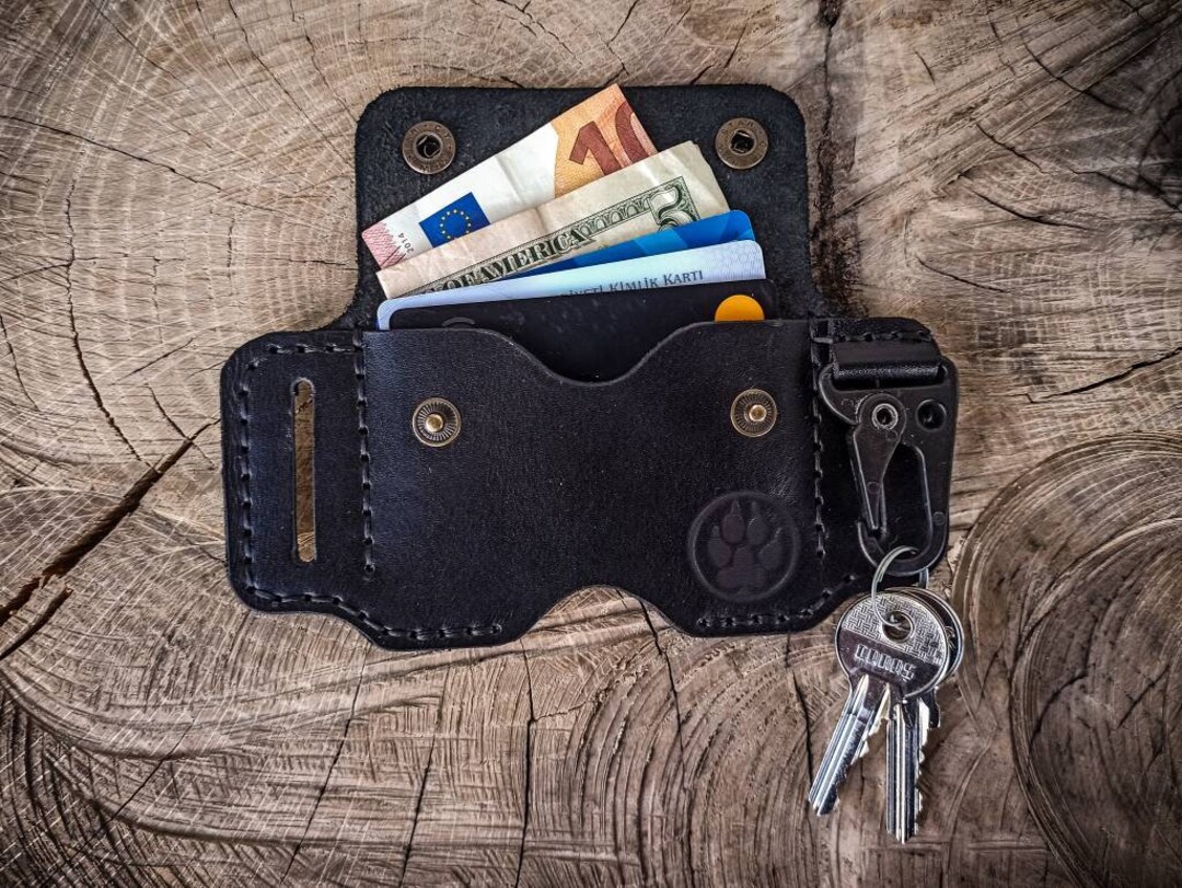 Belt Card Holder With Key Hook Safe Wallet Anti Theft Etsy