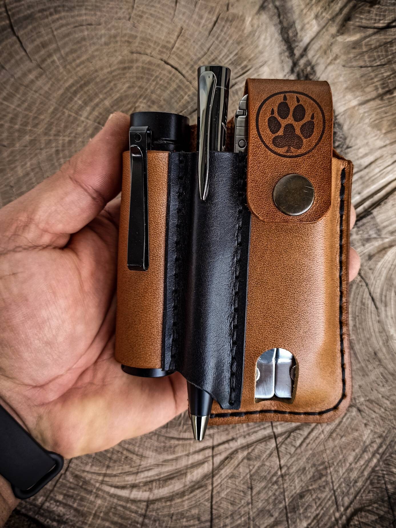 Flapped Multi Tool EDC Belt Clip for Full Sized Leatherman With Metal