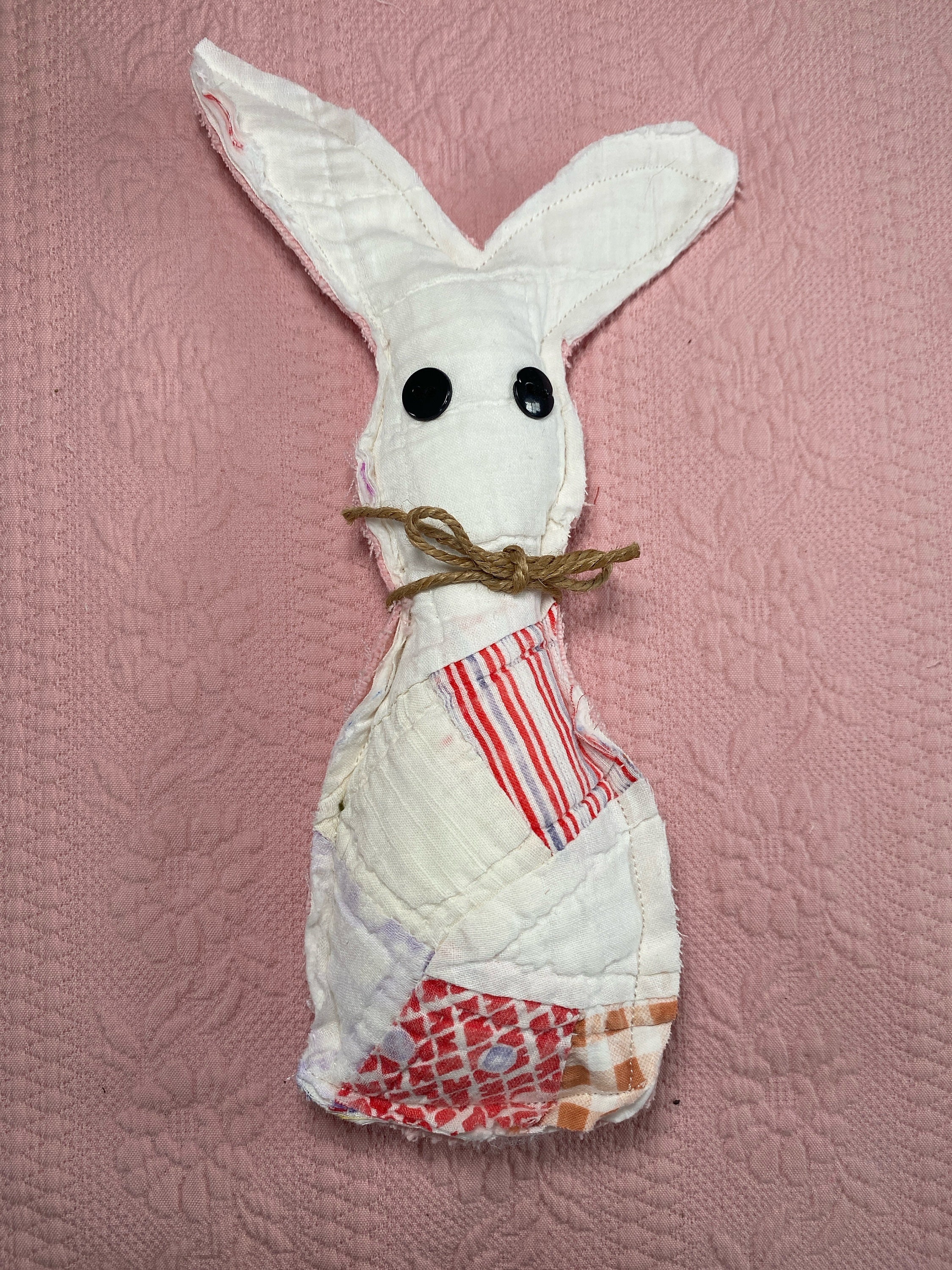 9 Antique Quilt Bunny, Farmhouse Bowl Filler Pillow, OOAK Shabby ...