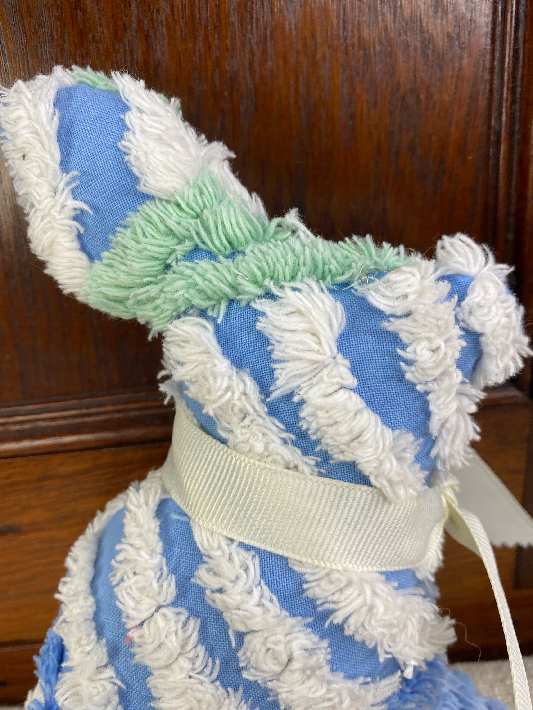 8 Farmhouse Style Vintage Chenille Bunnies, Shabby Chic Bunny Rabbit ...