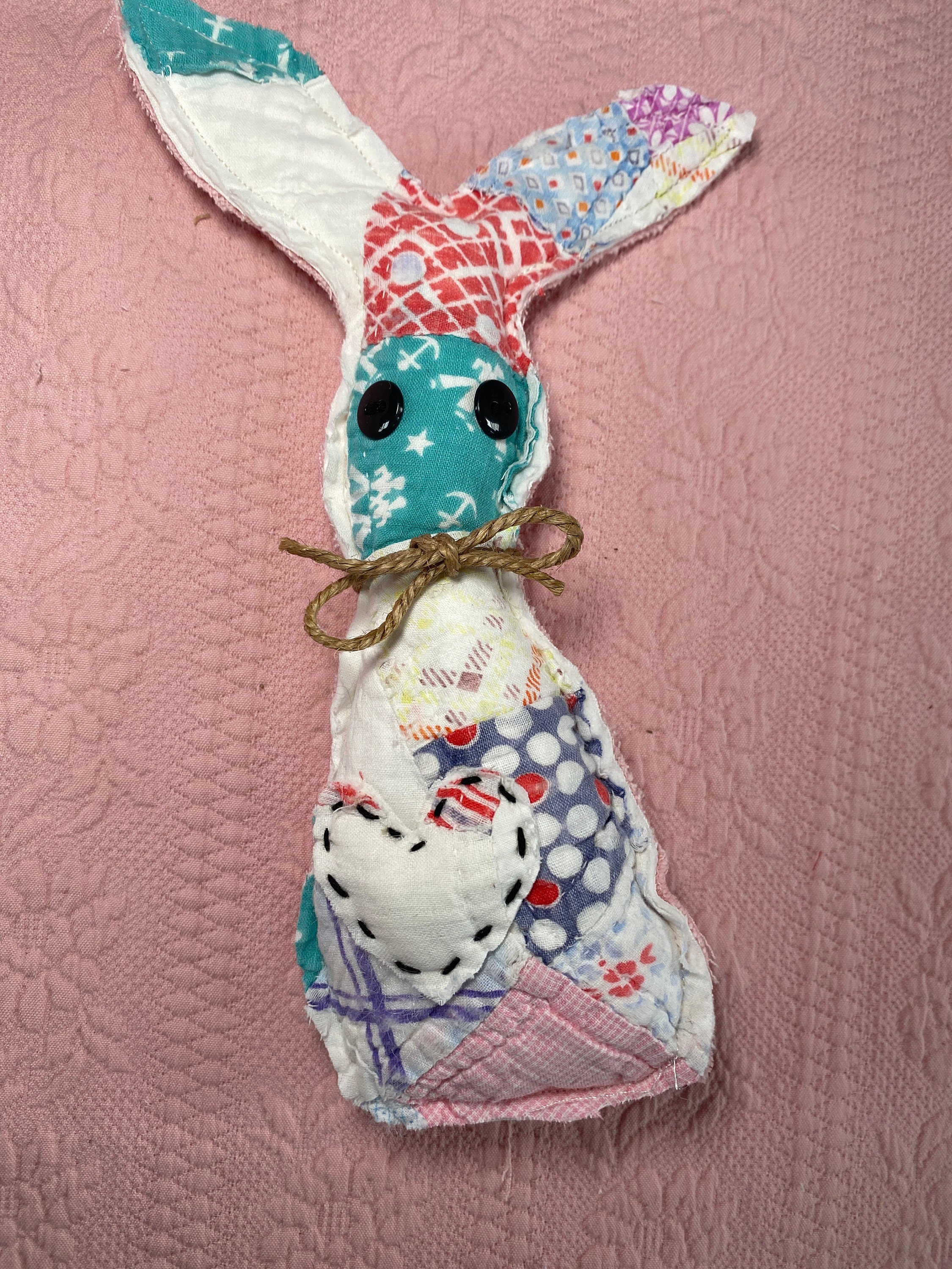 9 Antique Quilt Bunny, Farmhouse Bowl Filler Pillow, OOAK Shabby ...