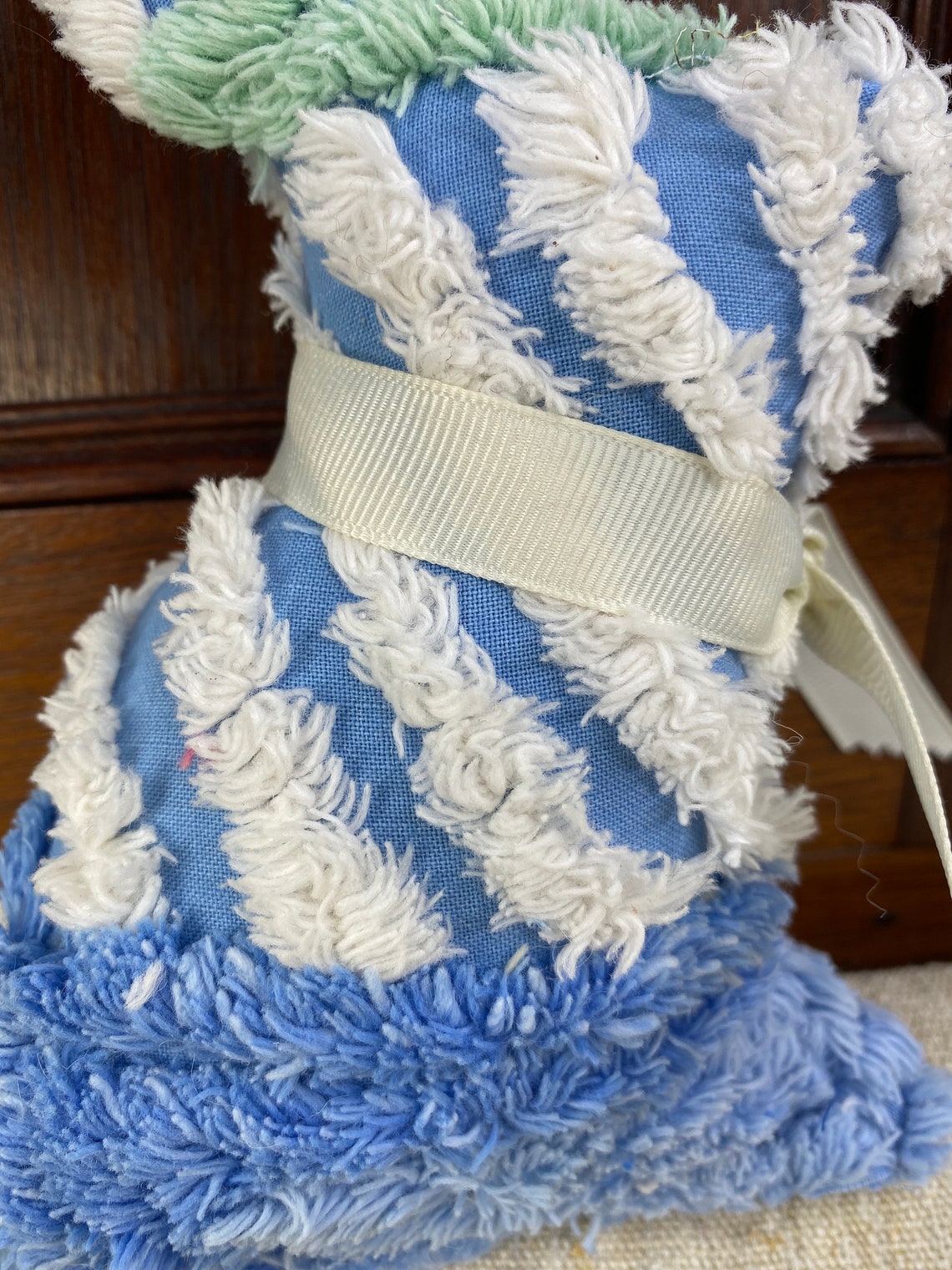 8 Farmhouse Style Vintage Chenille Bunnies, Shabby Chic Bunny Rabbit ...