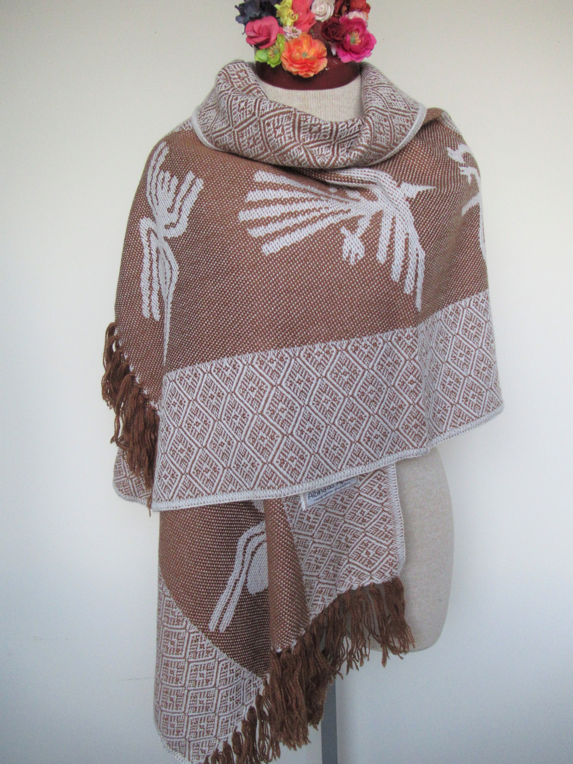 Peruvian Alpaca Blend Shawl for women/ Alpaca blend Shawl with Etsy