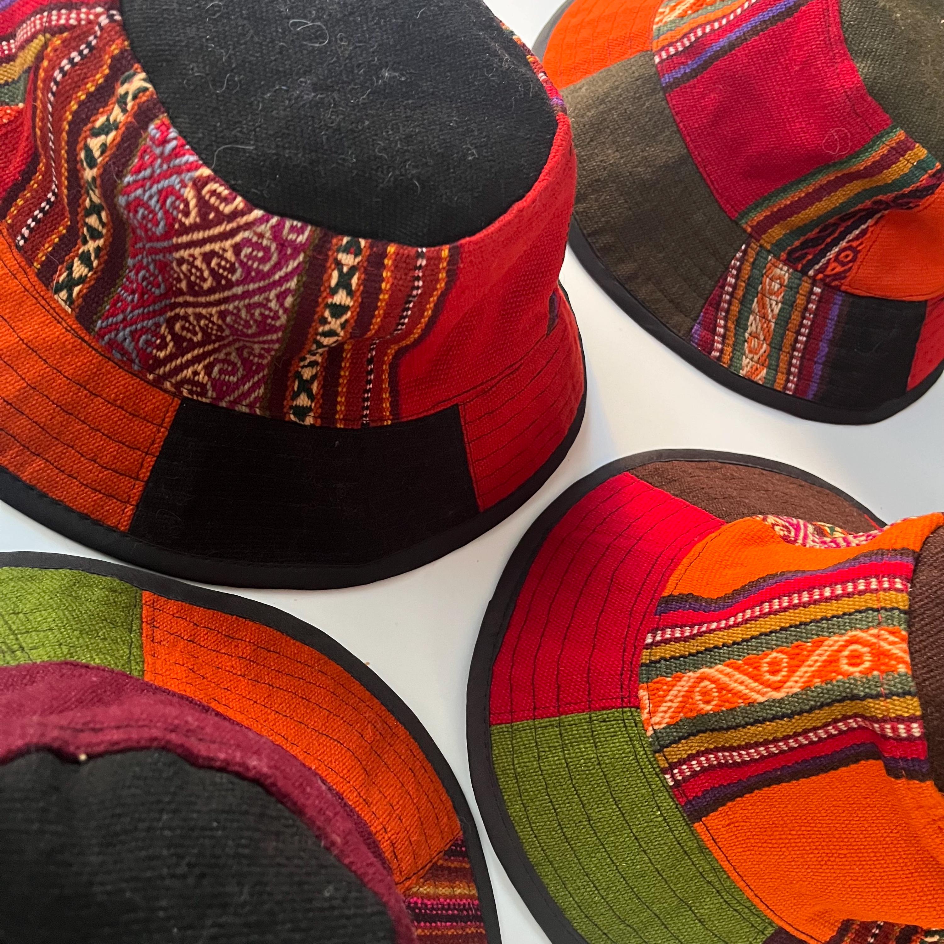 Bucket Hat Peruvian Style Patchwork/andean Textile Outdoor 