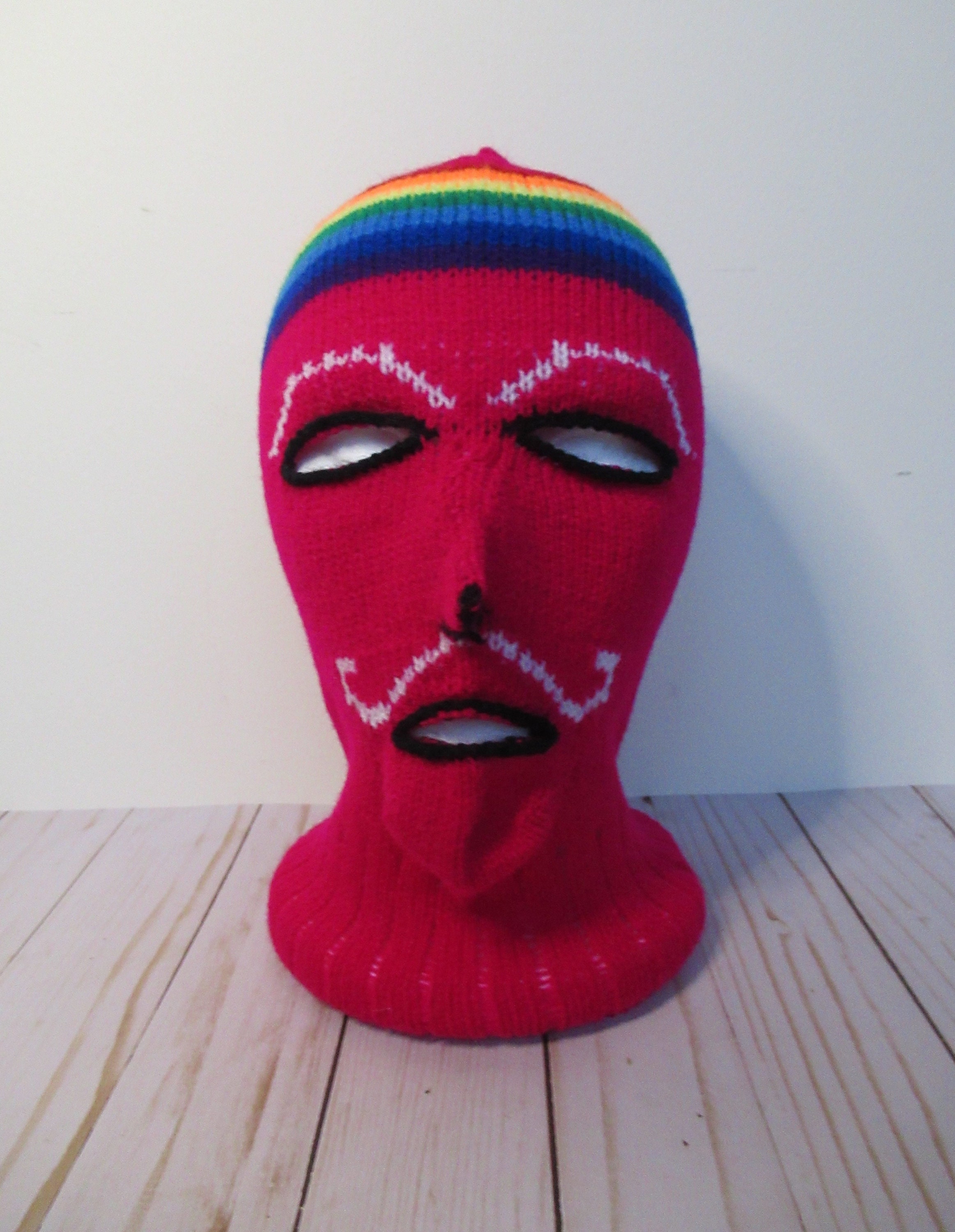 Peruvian White Balaclava/acrylic Wool Ski Mask/ Knitted Devil Etsy