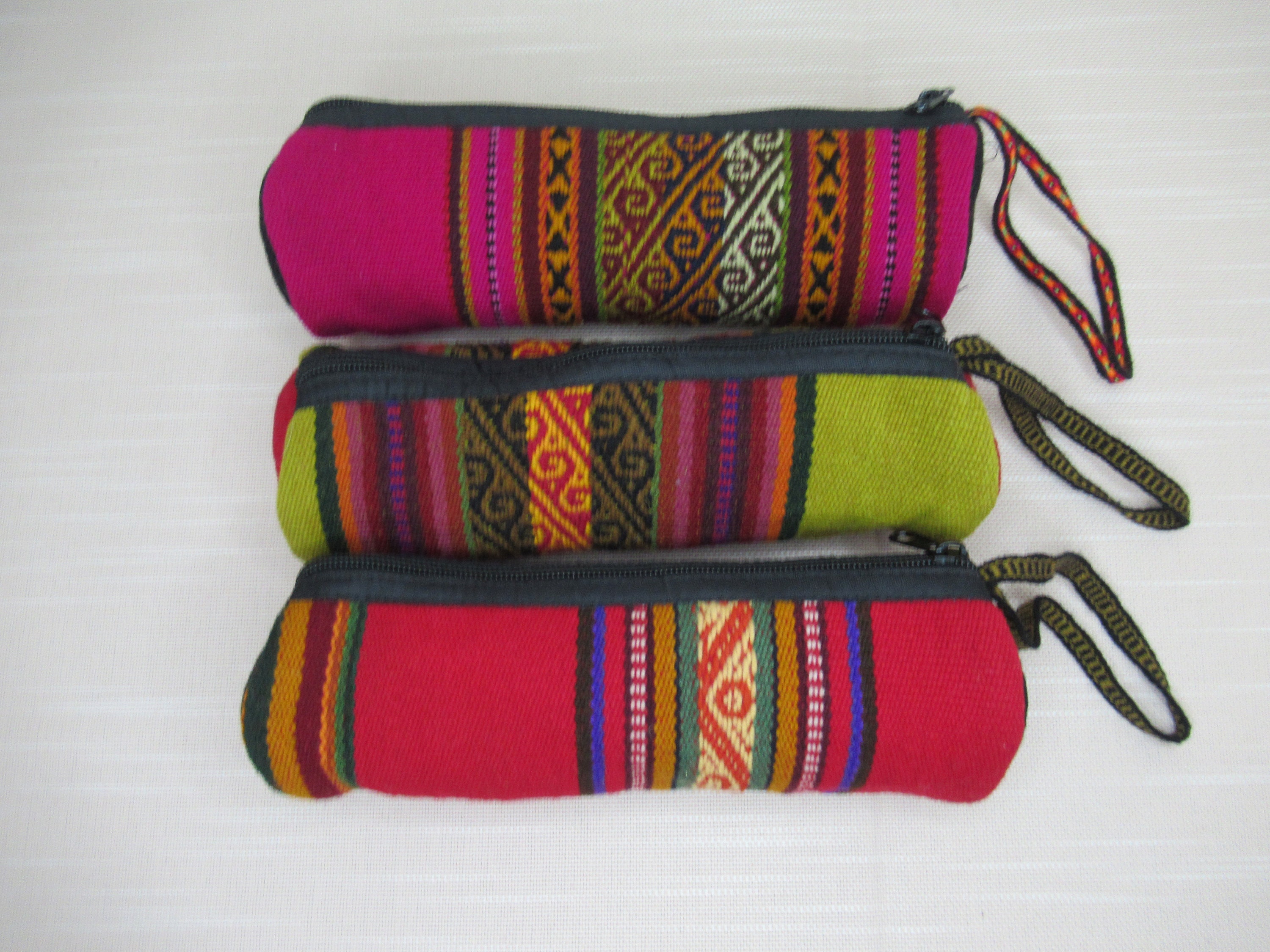 Ethnic Pencil Pouch, Multicolor Handmade Zipper Pouch, Boho Style, Back to  School Office Supply Pencil Case, Peruvian Fabric, Special Gift 