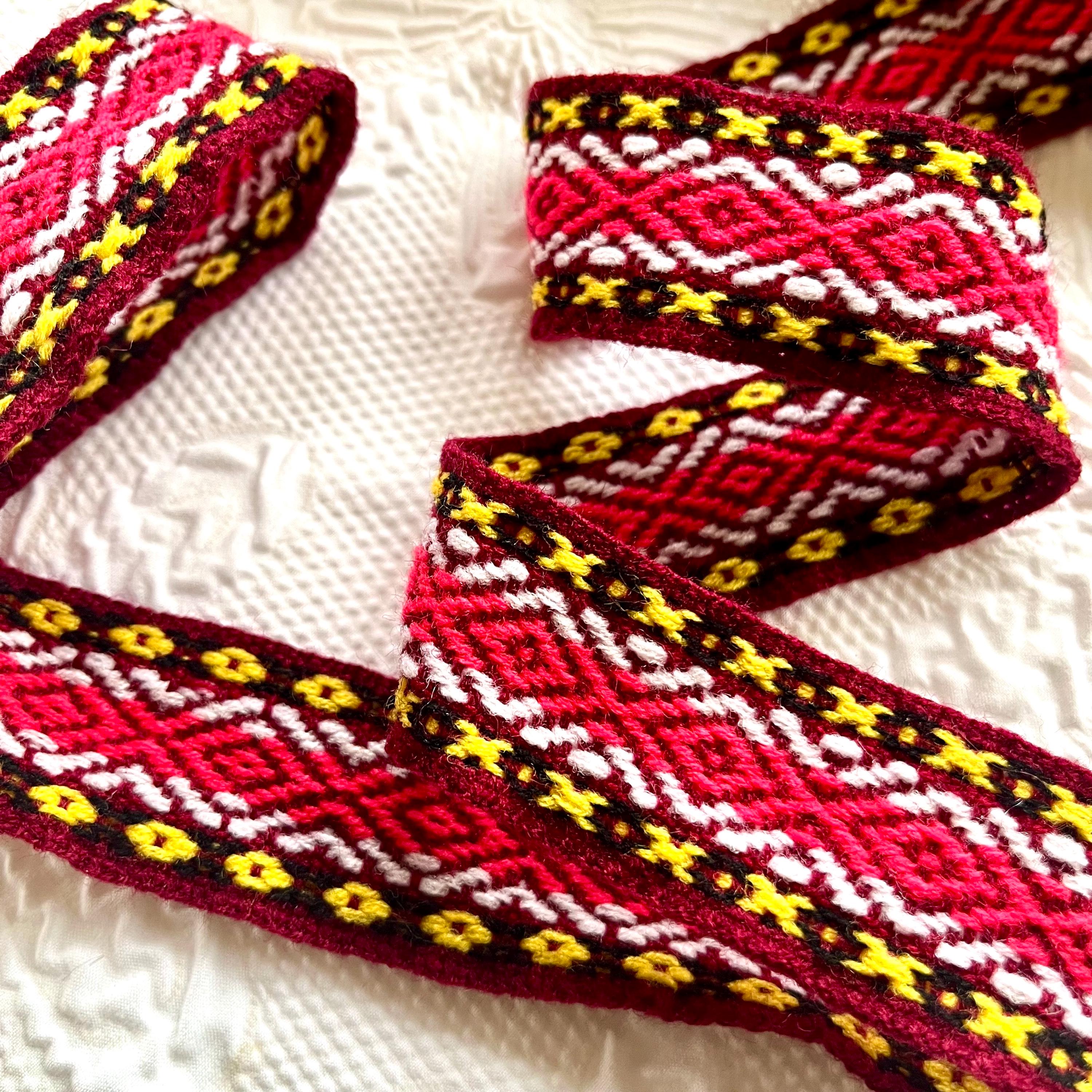Andean Ribbons I.25 Inches Andean Woven Ribbon. Ethnic Ribbon Woven Trim. Tribal ...