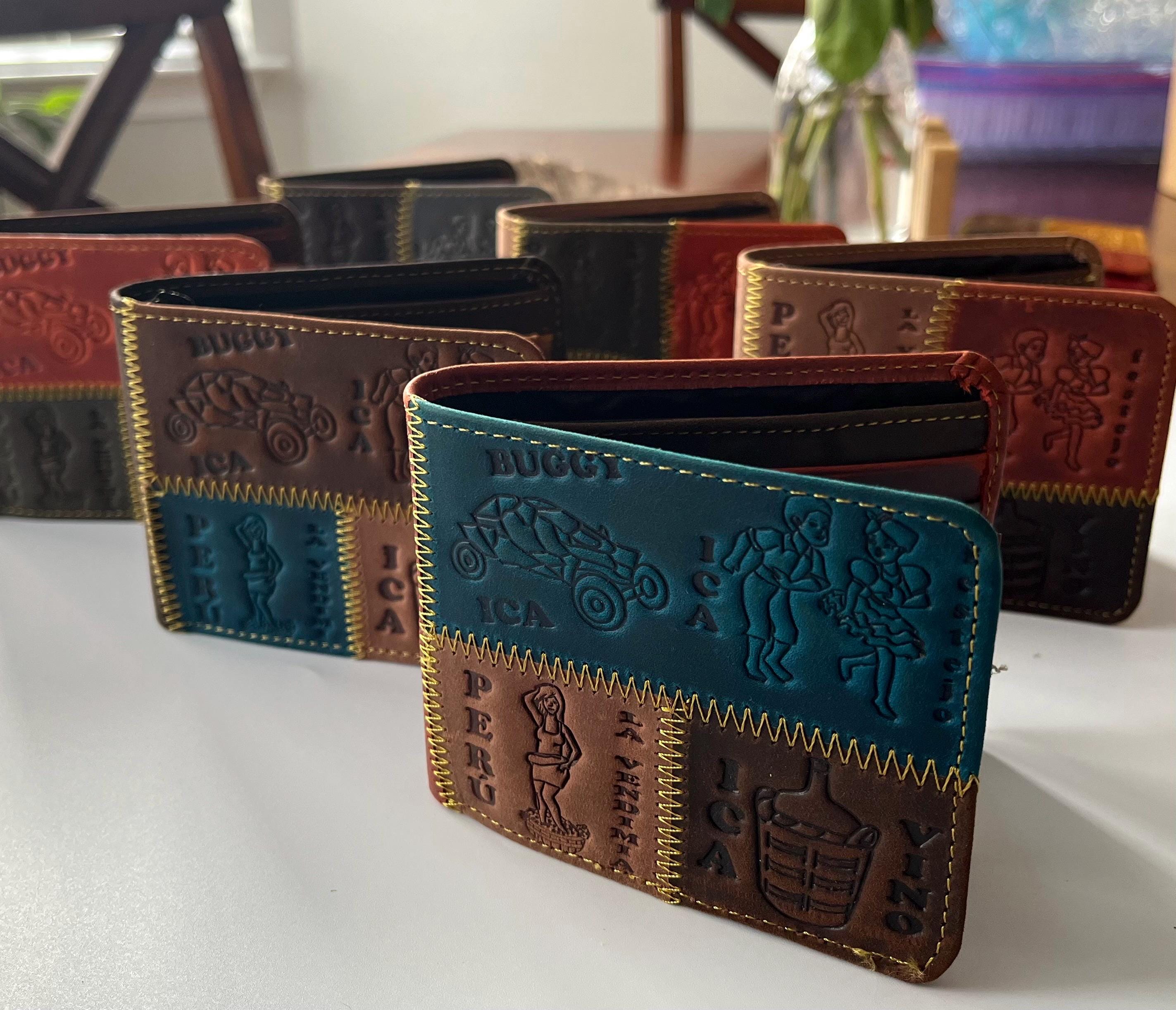 Hand-tooled Peruvian Leather Wallet /peruvian Genuine Leather