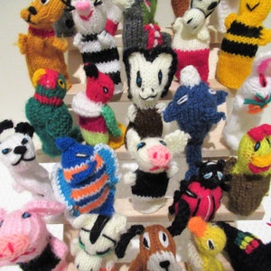 Lot of 10 Handknitted Finger Puppets/Educational Finger Puppets/Wool handmade Peruvian Finger Puppets